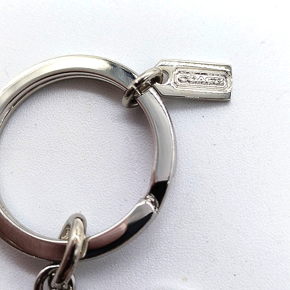 COACH Vintage Pave Swarovski Crystal Letters Keychain Fob Purse Charm - Picture 4 of 4